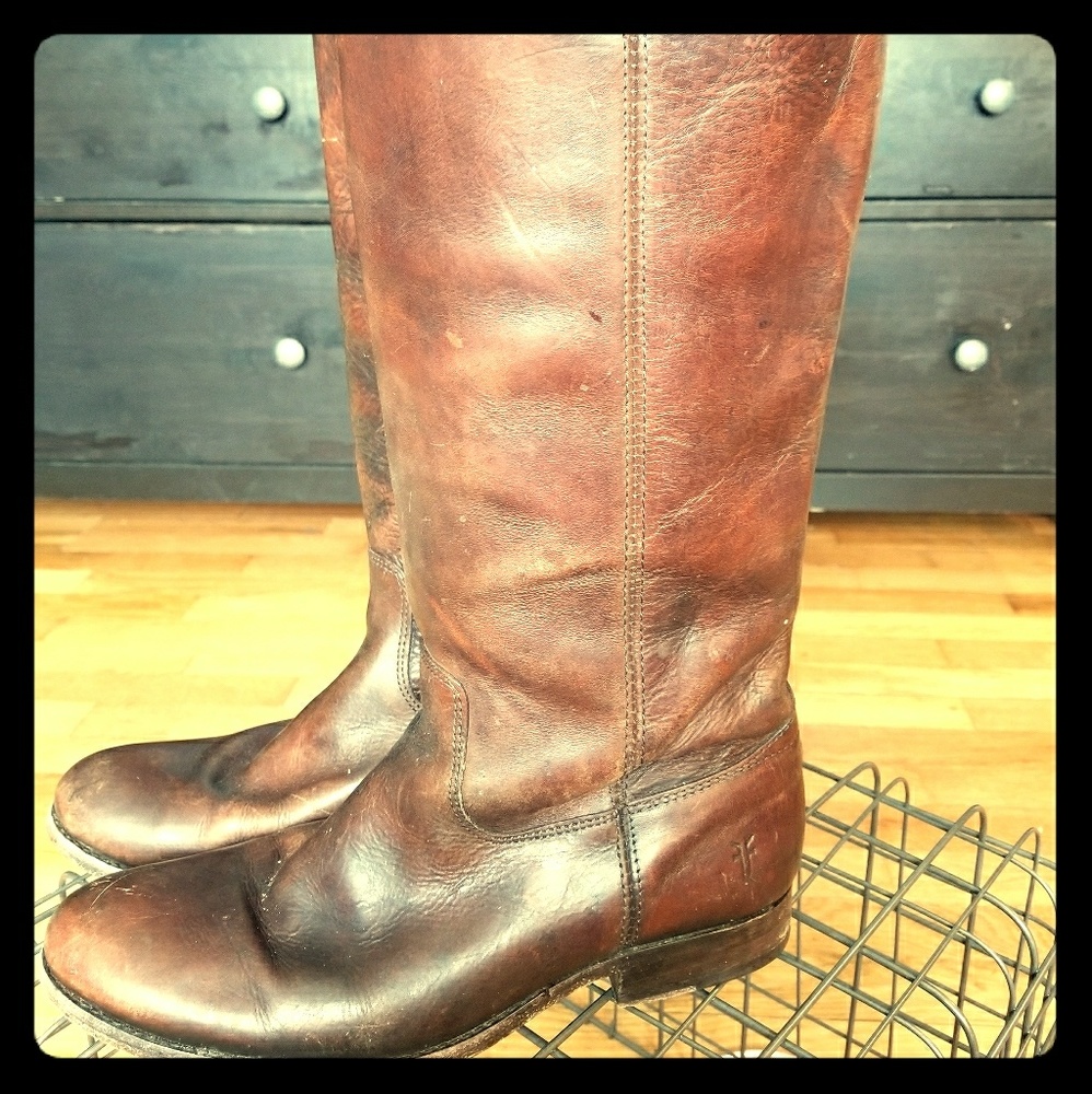 Frye Melissa Button Brush Off Vintage Boots 8.5